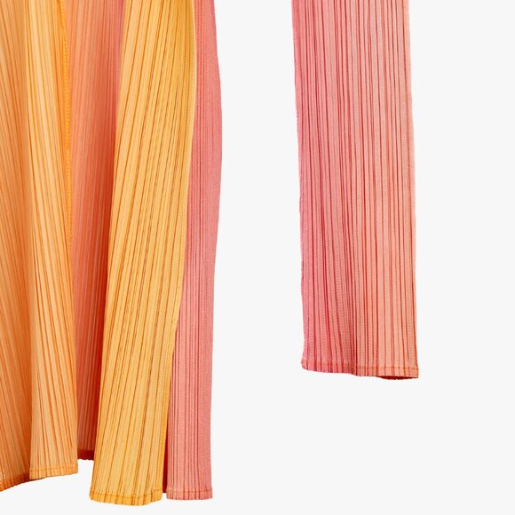 Pleats Please Issey Miyake Archival Citrus Colour Gradient Jacket, Size XL - Picture 6 of 9